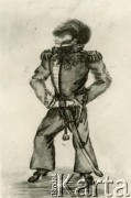 XIX wiek, Argentyna.
Karykatura „Generał Hilarion de la Quintana” autorstwa Walerego Bulewskiego.
Fot. NN, zbiory Biblioteki Polskiej im. Ignacego Domeyki w Buenos Aires (Biblioteca Polaca Ignacio Domeyko)