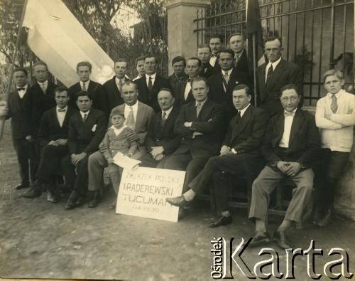 Początek XX wieku, Tucuman, Argentyna.
Działacze polonijni Towarzystwa Polskiego im. Ignacego Paderewskiego w Tucuman.
Fot. NN, zbiory Biblioteki Polskiej im. Ignacego Domeyki w Buenos Aires (Biblioteca Polaca Ignacio Domeyko)