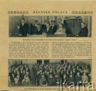 1914-1918, Buenos Aires, Argentyna.
Artykuł dotyczący zjazdu Polaków.
Fot. NN, zbiory Biblioteki Polskiej im. Ignacego Domeyki w Buenos Aires (Biblioteca Polaca Ignacio Domeyko)
[akta Bolesława Schreibera]