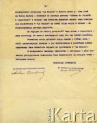 24.04.1915, Vevey, Szwajcaria
List prezesa Szwajcarskiego Komitetu Generalnego Pomocy Ofiarom Wojny w Polsce Henryka Sienkiewicza (pisarza, laureata literackiej Nagrody Nobla) i Antoniego Osuchowskiego do redaktora „Echa Polskiego” Bolesława Schreibera. Nadawcy zwracają się z prośbą o włącznie się w działania Komitetu poprzez założenie w Argentynie organizacji zajmującej się pomocą dla Polaków.  
Fot. NN, zbiory Biblioteki Polskiej im. Ignacego Domeyki w Buenos Aires (Biblioteca Polaca Ignacio Domeyko)
[akta Bolesława Schreibera]