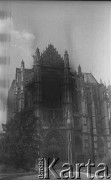 Po 1945, Francja.
Kościół gotycki. Fotografia wykonana przez Marię Świeczewską lub jej męża Karola podczas ich podróży rowerowej po Francji. Oboje po wojnie wyemigrowali do Argentyny. Małżeństwo przyjaźniło się z pisarzem Witoldem Gombrowiczem.
Fot. NN, kolekcja Marii Świeczewskiej-Wańke, zbiory Biblioteki Polskiej im. Ignacego Domeyki w Buenos Aires (Biblioteca Polaca Ignacio Domeyko), reprodukcje cyfrowe w Ośrodku KARTA w Warszawie
