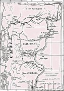 Mapa prowincji Chubut, Rio Negro i Santa Cruz.
Fot. NN, zbiory Museo Ferroportuario w Comodoro Rivadavia, reprodukcje cyfrowe w  Bibliotece Polskiej im. Ignacego Domeyki w Buenos Aires (Biblioteca Polaca Ignacio Domeyko) i w Ośrodku KARTA w Warszawie
