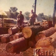 1974, Wanda, Misiones, Argentyna.
Od lewej Konert i Kisiel w tartaku.
Fot. NN, zbiory Stowarzyszenia Polsko-Argentyńskiego w Wandzie, reprodukcje cyfrowe w  Bibliotece Polskiej im. Ignacego Domeyki w Buenos Aires (Biblioteca Polaca Ignacio Domeyko) i w Oorodku KARTA w Warszawie