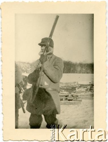 1905, Pieniaki, woj.tarnopolskie, Polska.
Tadeusz Cieński na polowaniu.
Fot. NN, zbiory Marii Wielowieyskiej Petrikorich, reprodukcje cyfrowe w Bibliotece Polskiej im. Ignacego Domeyki w Buenos Aires (Biblioteca Polaca Ignacio Domeyko) i w Ośrodku KARTA w Warszawie 



