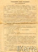11.08.1938, Buenos Aires, Argentyna.
Tymczasowy tytuł własności z dnia 11 sierpnia 1938 wystawiony przez Companię Colonizadora Del Norte Sociedad Anonima dla Jerzego Senejko na działkę w kolonii Gobernador Lanusse.
Fot. NN, zbiory Anastazji Senejko, reprodukcje cyfrowe w  Bibliotece Polskiej im. Ignacego Domeyki w Buenos Aires (Biblioteca Polaca Ignacio Domeyko) i w Ośrodku KARTA w Warszawie 
