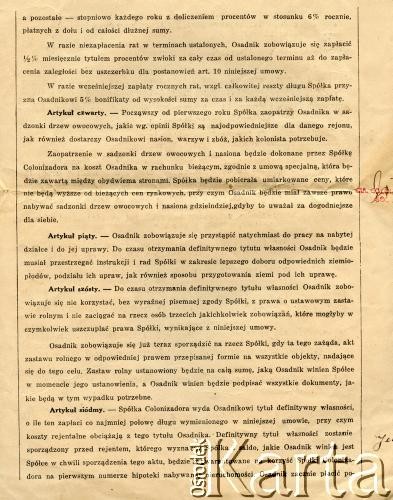 11.08.1938, Buenos Aires, Argentyna.
Tymczasowy tytuł własności z dnia 11 sierpnia 1938 wystawiony przez Companię Colonizadora Del Norte Sociedad Anonima dla Jerzego Senejko na działkę w kolonii Gobernador Lanusse.
Fot. NN, zbiory Anastazji Senejko, reprodukcje cyfrowe w  Bibliotece Polskiej im. Ignacego Domeyki w Buenos Aires (Biblioteca Polaca Ignacio Domeyko) i w Ośrodku KARTA w Warszawie
