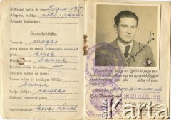1940, Budapeszt, Węgry.
Legitymacja Zdzisława Styczyńskiego (ur. w1915 roku we Lwowie), wydana po ewakuacji wojsk polskich na Węgry.
Fot. NN, zbiory rodziny Szychowskich, reprodukcje cyfrowe w Bibliotece Polskiej im. Ignacego Domeyki w Buenos Aires (Biblioteca Polaca Ignacio Domeyko) i w Ośrodku KARTA w Warszawie 
