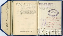 3.10.1936, Gdynia, Polska.
Książeczka żeglarska Jadwigi Mickiewicz.
Fot. NN, zbiory Moniki Mickiewicz, reprodukcje cyfrowe w Bibliotece Polskiej im. Ignacego Domeyki w Buenos Aires (Biblioteca Polaca Ignacio Domeyko) i w Ośrodku KARTA w Warszawie.
