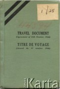 15.10.1946, Londyn, Wielka Brytania.
Paszport Stanisława Jóźwickiego.
Fot. NN, zbiory Andresa Jozwickiego, reprodukcje cyfrowe w Bibliotece Polskiej im. Ignacego Domeyki w Buenos Aires (Biblioteca Polaca Ignacio Domeyko) i w Ośrodku KARTA w Warszawie.
