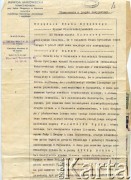 26.03.1936, Warszawa, Polska.
Tłumaczenie z języka rosyjskiego aktu ślubu Fajbusia Gąski i Rywki Moryc.
Fot. NN, zbiory Reginy Gaski, reprodukcje cyfrowe w  Bibliotece Polskiej im. Ignacego Domeyki w Buenos Aires (Biblioteca Polaca Ignacio Domeyko) i w Ośrodku KARTA w Warszawie.