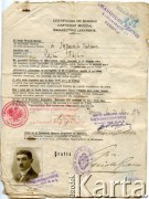 1923, Warszawa, Polska.
Świadectwo lekarskie Fajbusia Gąski wystawione dla Konsulatu Argentyńskiego w Warszawie.
Fot. NN, zbiory Reginy Gaski, reprodukcje cyfrowe w  Bibliotece Polskiej im. Ignacego Domeyki w Buenos Aires (Biblioteca Polaca Ignacio Domeyko) i w Ośrodku KARTA w Warszawie.