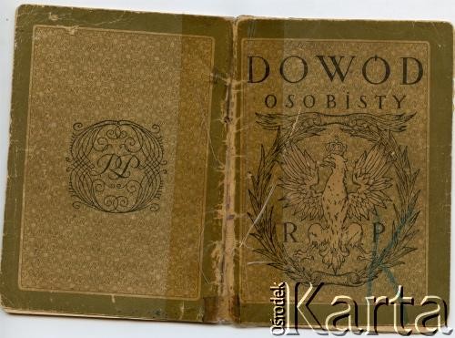 Dowód osobisty Juljana Kołodzieja, który w 1929 roku wyemigrował do Argentyny.
Fot. NN, udostępnił Alfredo Kołodziej, reprodukcje cyfrowe w Bibliotece Polskiej im. Ignacego Domeyki w Buenos Aires (Biblioteca Polaca Ignacio Domeyko) i w Ośrodku KARTA w Warszawie.