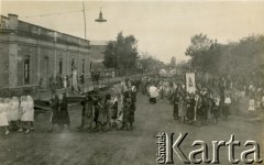 Lata 40.-50., prawdopodobnie prowincja Chaco, Argentyna. 
Procesja.
Fot. NN, ze zbiorów Archivo Historico-Central 