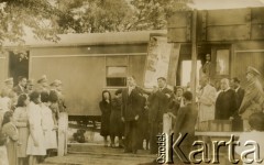 1945-1954, prawdopodobnie Las Lomitas, prowincja Formosa, Argentyna.
Uroczyste przeniesienie figury Matki Boskiej z Formosy (Matrona Territorio Formosa). Nz. 3. z prawej polski redemtorysta o. Estanislao Misiaszek.
Fot. NN, ze zbiorów Archivo Historico-Central 