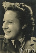 27.04.1943, Rehovot, Palestyna. 
Portret Walerii Sawickiej z domu Luro, żołnierza 23 Pułku Piechoty 7. Dywizji Zapasowej pod dowódcą płk Józefa Kramczyńskiego przy Armii Polskiej na Wschodzie. 
Fot. NN, kolekcja Walerii Sawickiej, reprodukcje cyfrowe w Ośrodku KARTA