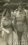 1945-1947, Egipt. 
Ochotniczka Pomocniczej Służby Kobiet Waleria Wiśniowiecka z domu Ćwirko (starsza siostra Ireny Wolickiej-Wolszleger) z mężem Tadeuszem, żołnierzem Polskich Sił Zbrojnych na Zachodzie.
Fot. NN, kolekcja Ireny Wolickiej-Wolszleger, reprodukcje cyfrowe w Ośrodku KARTA