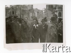 1.05.1947, Warszawa, Polska.
Pochód 1-majowy z udziałem delegacji Związku 