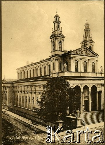 1900-1914, Warszawa, Królestwo Polskie.
Kościół Karola Boromeusza przy ul. Chłodnej.
Fot. NN, kolekcja tematyczna: architektura Warszawy w latach 1900-1914, zbiory Ośrodka KARTA