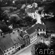 Lata 60., Łagów, Polska.
Miasteczko, widok z góry.
Fot. Marek Zürn, zbiory Fundacji Ośrodka KARTA