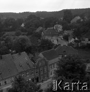 Lata 60., Łagów, Polska.
Miasteczko, widok z góry.
Fot. Marek Zürn, zbiory Fundacji Ośrodka KARTA