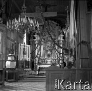 Lata 60., Górecko Kościelne, Roztocze, Polska.
Kościół św. Stanisława Biskupa Męczennika, wnętrze.
Fot. Marek Zürn, zbiory Fundacji Ośrodka KARTA