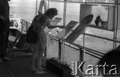Lata 60., Warszawa, Polska.
Wystawa na barce 