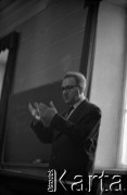 Lata 60., Warszawa, Polska.
Spotkanie z francuskim filozofem Rogerem Garaudy, n/z Roger Garaudy.
Fot. Marek Zürn, zbiory Fundacji Ośrodka KARTA