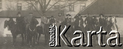 1900-1920, miejsce nieznane.
Portret grupowy na koniach. W tle widać drzewa, łąki i pola. Fotografia wycięta  w owalny kształt.
Fot. NN, kolekcja rodziny Walińskich, zbiory Fundacji Ośrodka KARTA