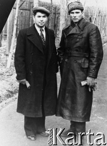 Brak daty, ZSRR.
Polacy represjonowani w ZSRR. Od lewej Józef Zawadzki, Wojciech Zakrzewski.
Fot. NN, zbiory Ośrodka KARTA, udostępnił Wojciech Zakrzewski