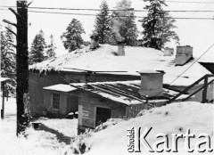 1941, Smoleńsk, ZSRR.
Kwatery lotników niemieckich w lasach koło Smoleńska. 
Fot. z albumu gen. Hellmutha Bienecka, przekazał Piotr Kleeberg, zbiory Fundacji Ośrodka KARTA