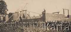 1934, Obertyn, powiat Horodenka, woj. Stanisławów, Polska.
Budowa szkoły powszechnej.
Fot. NN, zbiory Ośrodka KARTA, kolekcję Edwarda Skrzyńskiego udostępniła Izabella Srzednicka