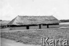Lata 40-te, Koja, Uganda, Afryka Wschodnia.
Budynek szkoły w osiedlu dla uchodźców Koja.
Fot. NN, zbiory Ośrodka KARTA, udostępniła Maria Wierzchowska