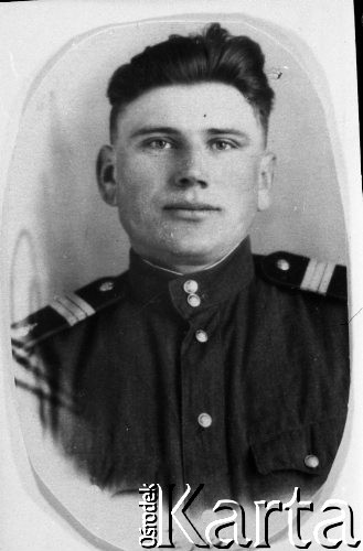 1948, brak miejsca.
Bronisław Pikulicki w mundurze żołnierza Armii Czerwonej.
Fot. NN, zbiory Ośrodka KARTA, udostępnił Władysław Pikulicki