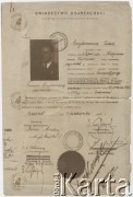 5.10.1941, Bukareszt, Rumunia.
Fotokopia świadectwa dojrzałości Tadeusza Gaydamowicza uzyskanego w Polskim Liceum Ogólnokształcącym w Bukareszcie. Strona 1. 
Fot. zbiory Ośrodka KARTA, udostępnił Tadeusz Gaydamowicz.