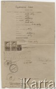 5.10.1941, Bukareszt, Rumunia.
Fotokopia świadectwa dojrzałości Tadeusza Gaydamowicza uzyskanego w Polskim Liceum Ogólnokształcącym w Bukareszcie. Strona 2. 
Fot. zbiory Ośrodka KARTA, udostępnił Tadeusz Gaydamowicz.