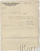 12.03.1940, Ploesti, Rumunia.
Zaświadczenie Liceum Polskiego w Ploesti. 
Fot. zbiory Ośrodka KARTA, udostępnił Tadeusz Gaydamowicz.