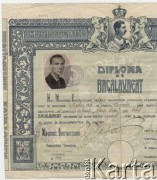 23.09.1943, Kiszyniów, Rumunia.
Dyplom Józefa Gaydamowicza ukończenia Gimnazjum/Liceum (?) . 
Fot. zbiory Ośrodka KARTA, udostępnił Tadeusz Gaydamowicz.