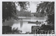 Lata 40., Craiova, Rumunia.
Pocztówka Parcul Romanescu [Bibescu].
Fot. NN, zbiory Ośrodka KARTA, udostępnił Tadeusz Gaydamowicz.
