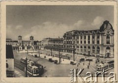 Lata 40., Bukareszt, Rumunia.
Zdjęcie dworca kolejowego Gara du Nord w Bukareszcie.
Fot. NN, zbiory Ośrodka KARTA, udostępnił Tadeusz Gaydamowicz.