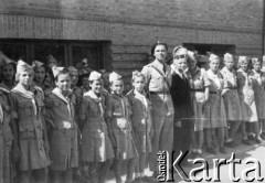 1942, Teheran, Iran. (Persja).
Starosta Dusza i harcerze w Obozie Nr 2.
Fot. NN, zbiory Ośrodka KARTA, udostępniła Halina Guść