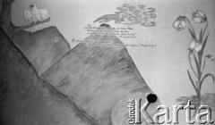 Lata 60., Niwnica koło Nysy, Polska.
Dom modlitwy Stolicy Bożej i Barankowej Apostołów w Duchu i Prawdzie, Alfa i Omega, Początek i Koniec. Rysunki i cytaty biblijne.
Fot. Irena Jarosińska, zbiory Ośrodka KARTA