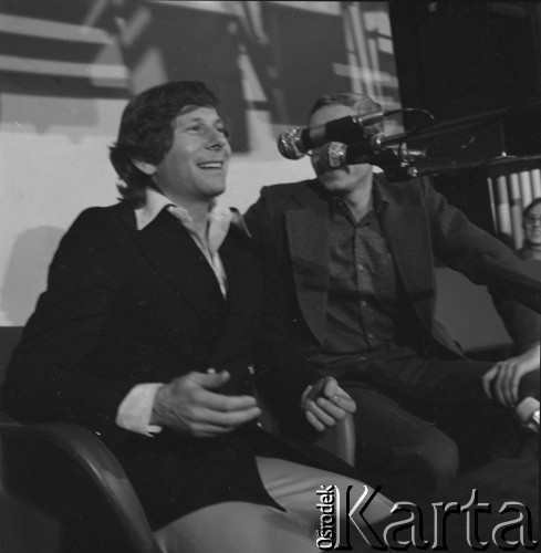 3.01.1977, Polska.
Roman Polański w czasie spotkania z publicznością.
Fot. Irena Jarosińska, zbiory Ośrodka Karta.