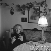 lata 80-te, Warszawa, Polska
Aktorka Krystyna Janda
Fot. Irena Jarosińska, zbiory Ośrodka KARTA