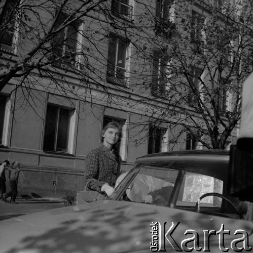 1960, Warszawa, Polska
Maria Ciesielska na planie filmowym 