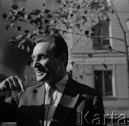 1960, Warszawa, Polska
Jerzego Passendorfer (?) na planie filmowym 