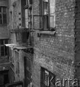 lata 50-te, Warszawa, Polska
Widok z okna mieszkania-pracowni Ireny Jarosińskiej przy ulicy Świerczewskiego 61 (obecnie Aleja Solidarności). 
Fot. Irena Jarosińska, zbiory Ośrodka KARTA