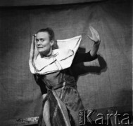 1961-1962, Warszawa, Polska.
Teatr Osobny (pl. Dąbrowskiego). Spektakl 