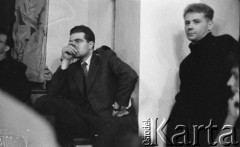 22.01.1959, Warszawa, Polska
Spotkanie Klubu Krzywego Koła w Staromiejskim Domu Kultury. Tematem dyskusji była polityka kulturalna po XII Plenum PZPR. 
Fot. Irena Jarosińska, zbiory Ośrodka KARTA
