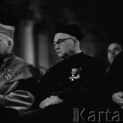 1966, Wrocław, Polska.
Obchody XX-lecia utworzenia Uniwersytetu Wrocławskiego. Na zdjęciu profesor Józef Macourek.
Fot. Irena Jarosińska, zbiory Ośrodka KARTA