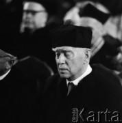 1966, Wrocław, Polska.
Obchody XX-lecia utworzenia Uniwersytetu Wrocławskiego profesor SGGW Arkadiusz Musierowicz.
Fot. Irena Jarosińska, zbiory Ośrodka KARTA
